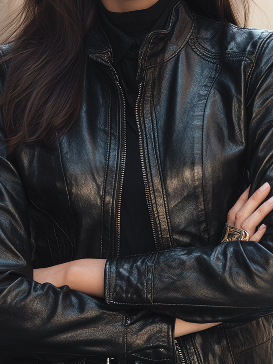 Classic Black Leather Jacket