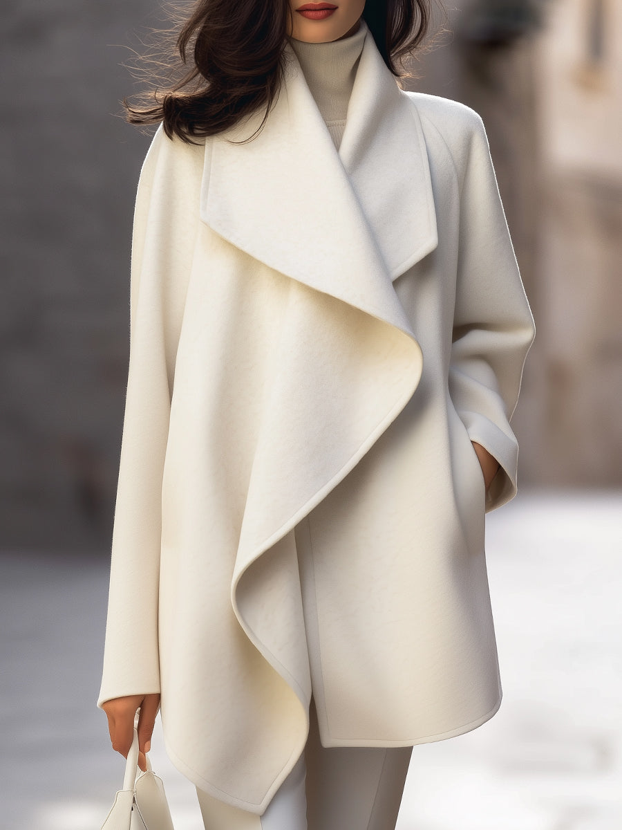 Elegance Belted Wool-Blend Wrap Coat