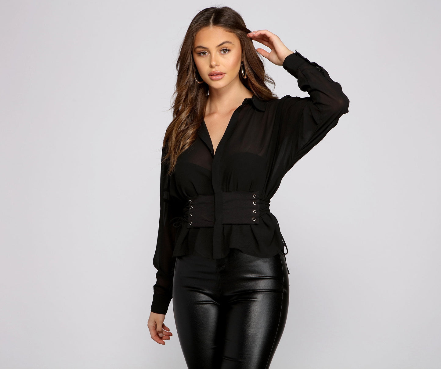 fermon - Chic And Sheer Chiffon Blouse