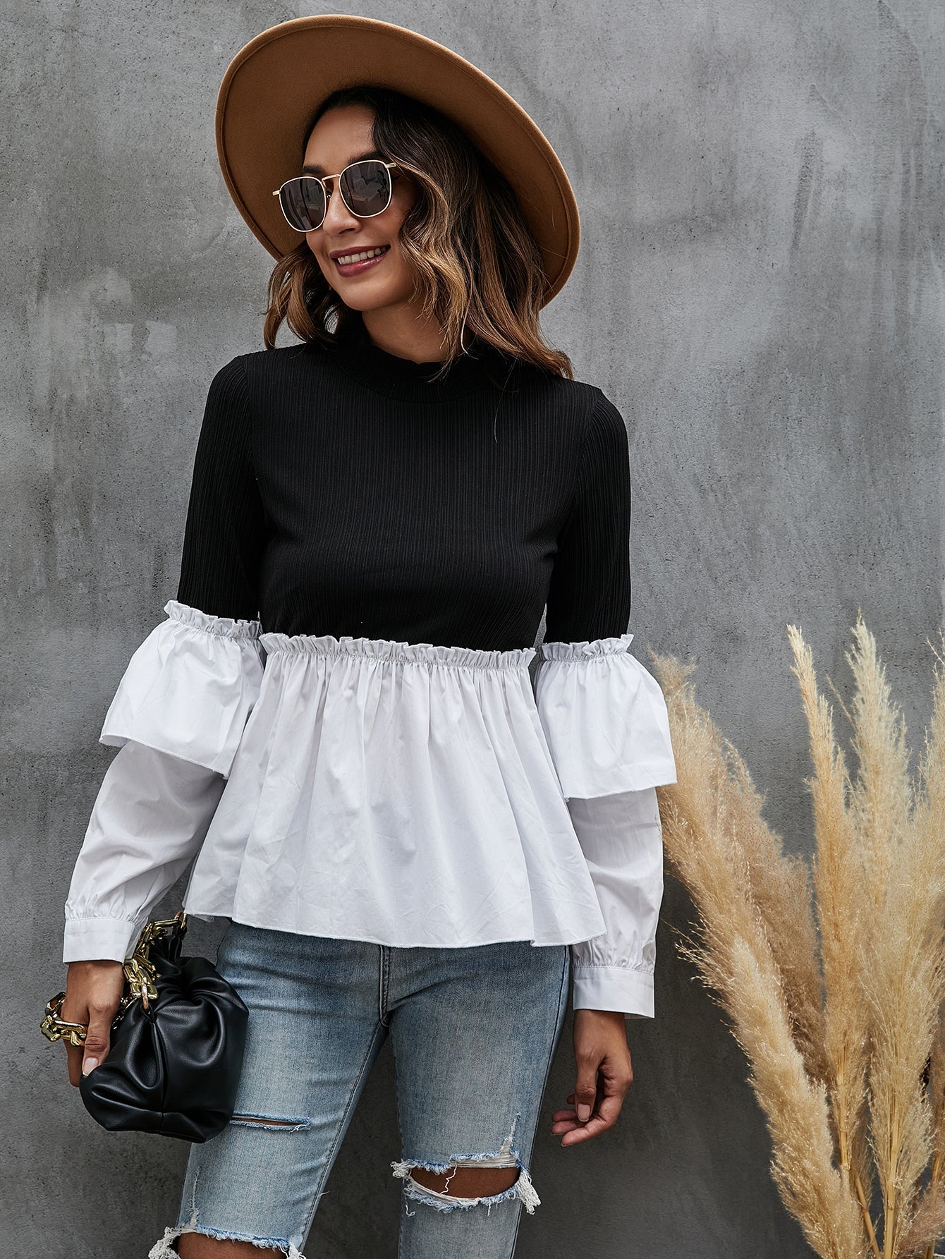 fermon - Color Block Blouse