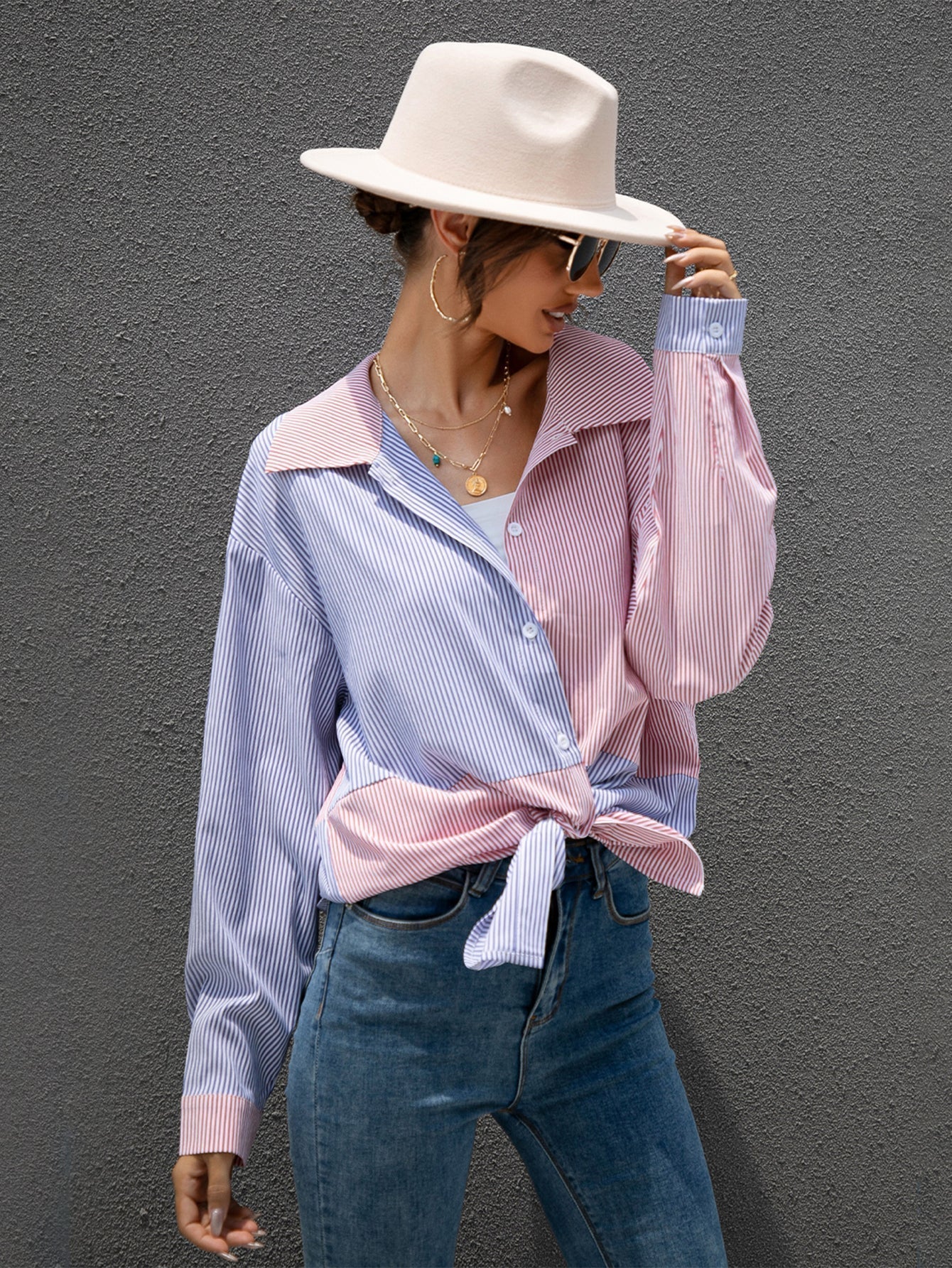 fermon - Colorblock Striped Shirt