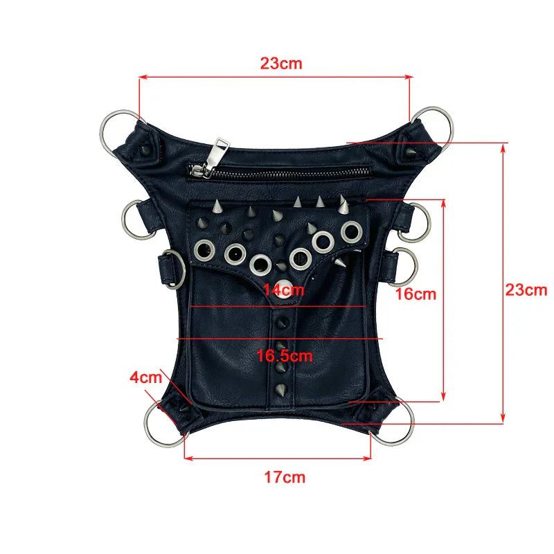 Steampunk Retro Gothic Fanny Waist Rock Thigh Rivet Pack Vintage Bag