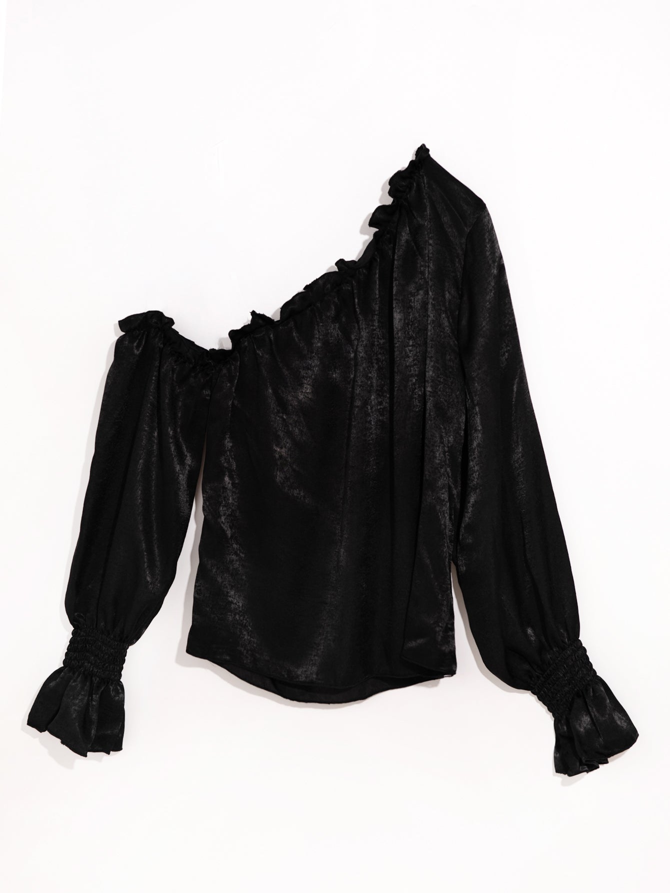 fermon - One Shoulder Puff Sleeve Blouse