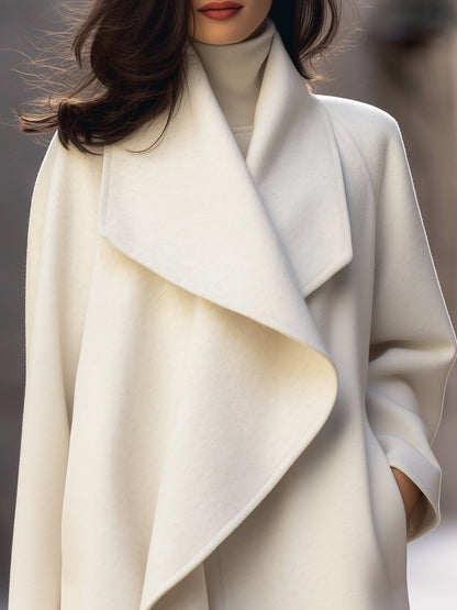 Elegance Belted Wool-Blend Wrap Coat