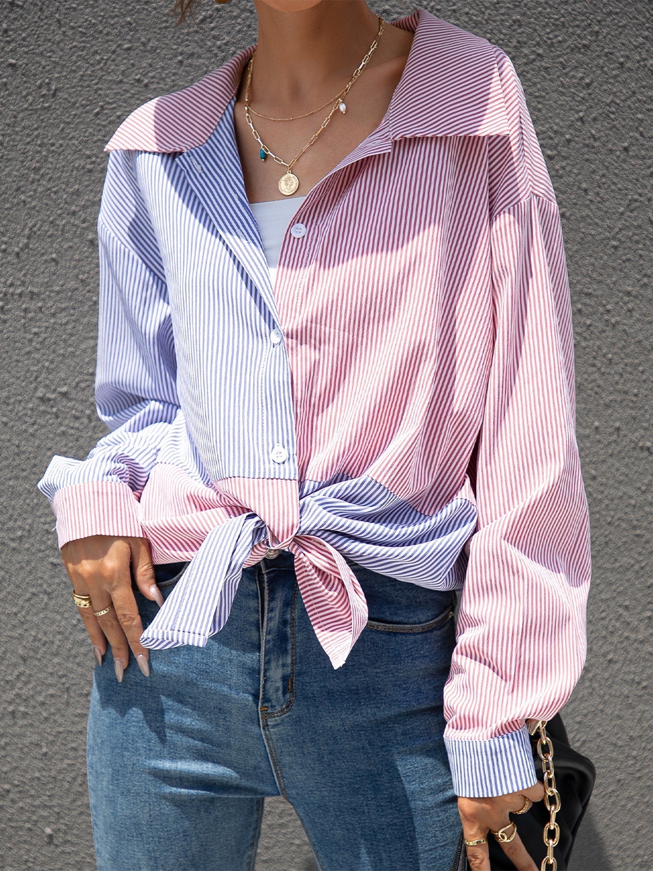 fermon - Colorblock Striped Shirt