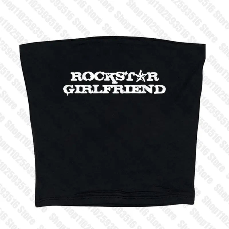 Gothic Emo Skull Graphic Print Crop Top