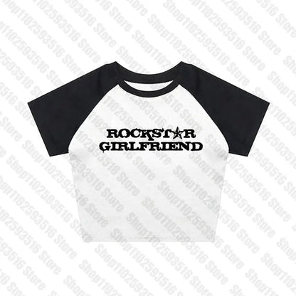 Gothic Emo Skull Graphic Print Crop Top