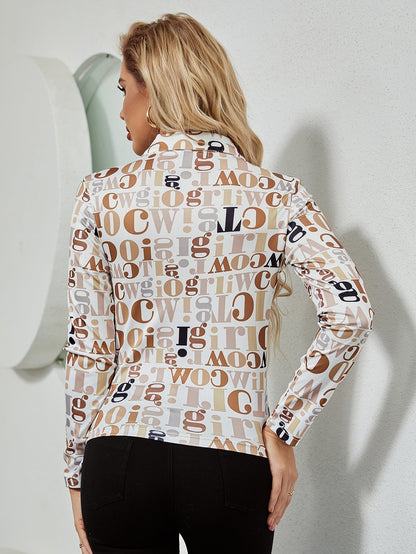 fermon - Letter print long-sleeved shirt