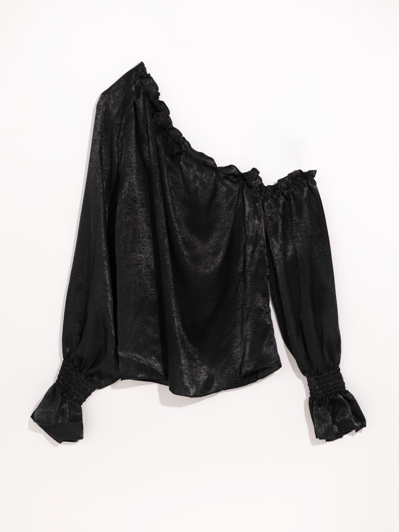 fermon - One Shoulder Puff Sleeve Blouse