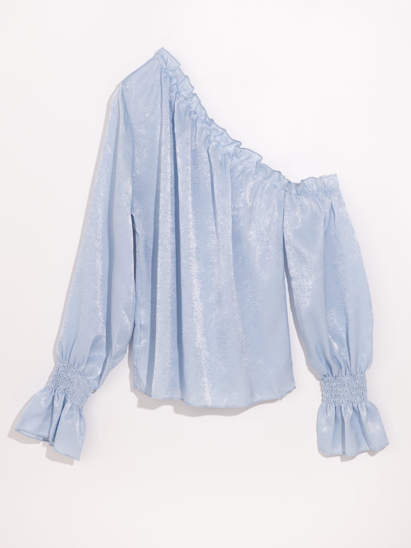 fermon - One Shoulder Puff Sleeve Blouse