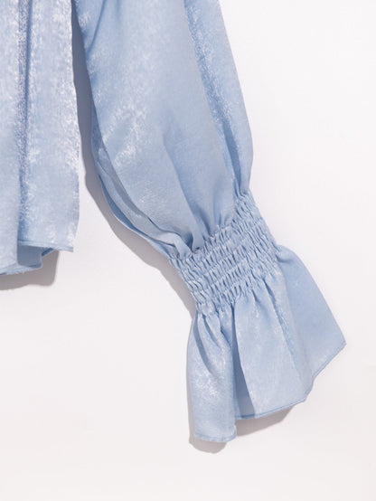 fermon - One Shoulder Puff Sleeve Blouse