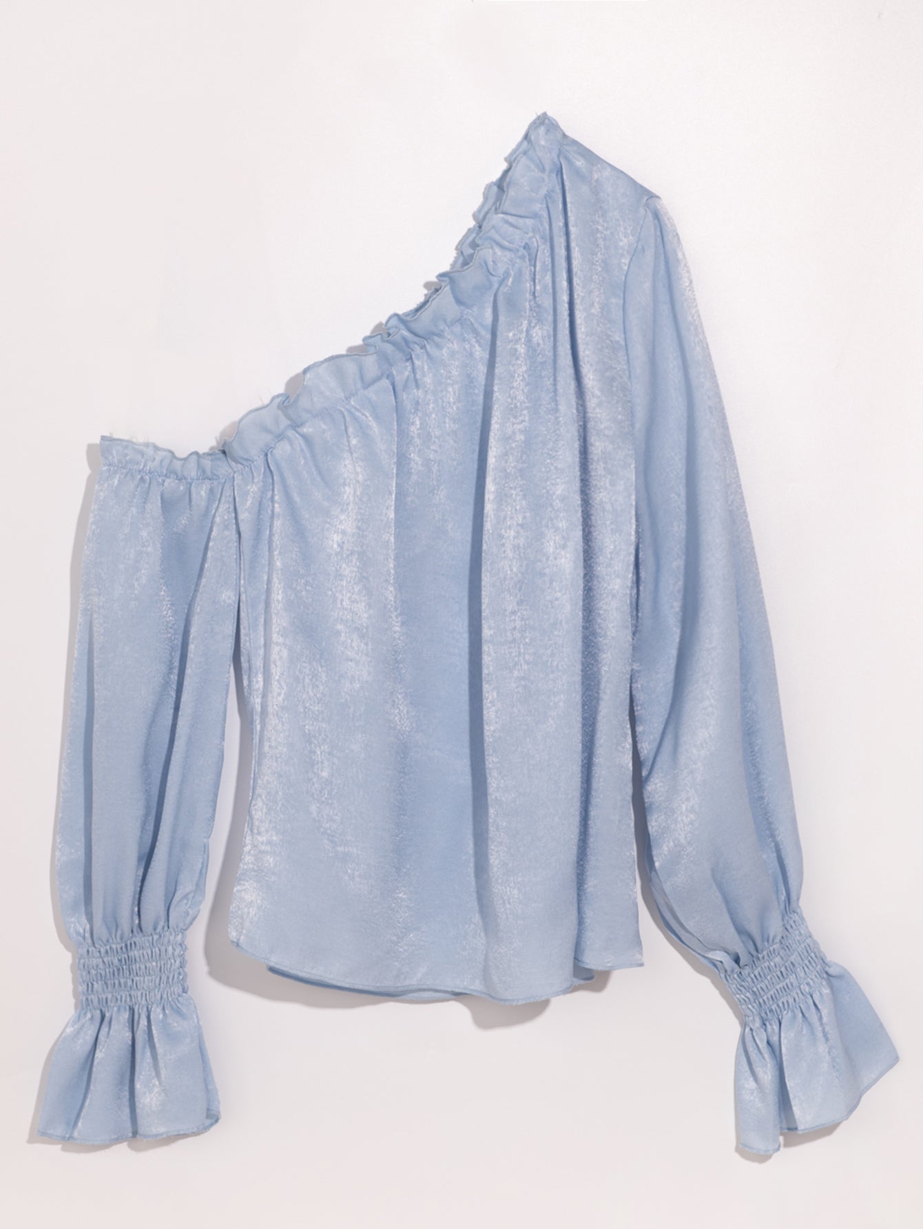 fermon - One Shoulder Puff Sleeve Blouse