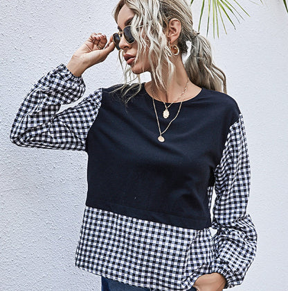 fermon - Retro Gingham-Print Boxy Top
