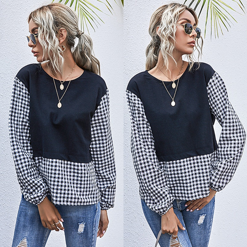 fermon - Retro Gingham-Print Boxy Top