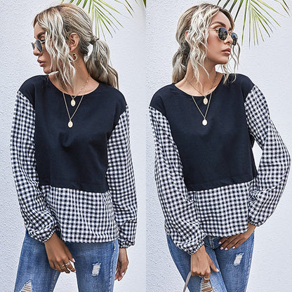 fermon - Retro Gingham-Print Boxy Top