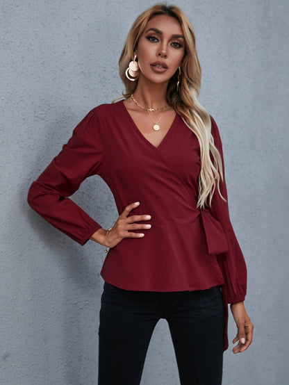 fermon - Wrap Tie Side Blouse