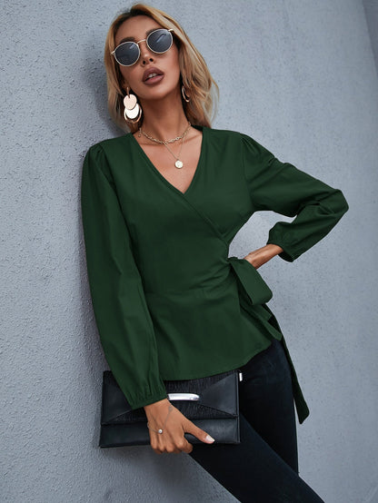 fermon - Wrap Tie Side Blouse