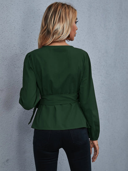 fermon - Wrap Tie Side Blouse