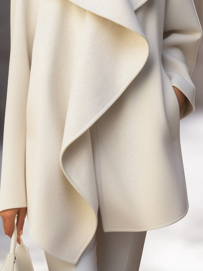 Elegance Belted Wool-Blend Wrap Coat